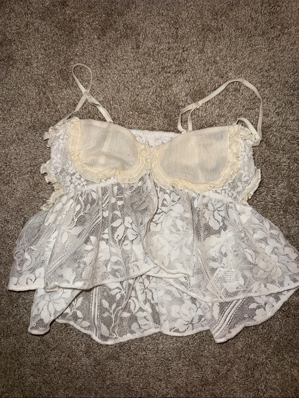 Zara Lace Ruffled Camisole Tank Top - Size S